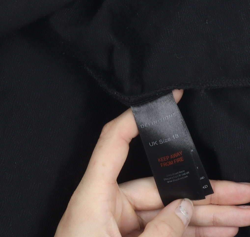 Definitions Women's Black Size 18 Textured Suit Jacket Workwear