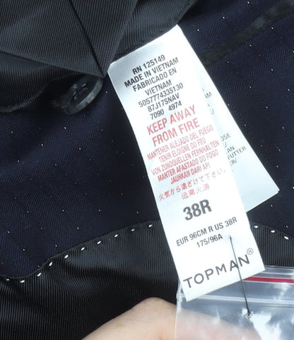 Topman Men’s Blue Slim Fit 38R Blazer Jacket Business Formal