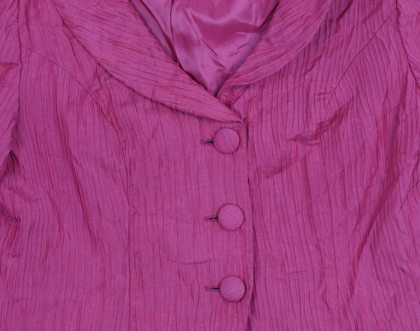 Minuet Women’s Red Textured Shawl Collar Blazer UK 12