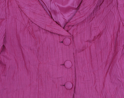 Minuet Women’s Red Textured Shawl Collar Blazer UK 12