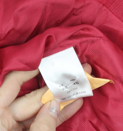 Minuet Women’s Red Textured Shawl Collar Blazer UK 12