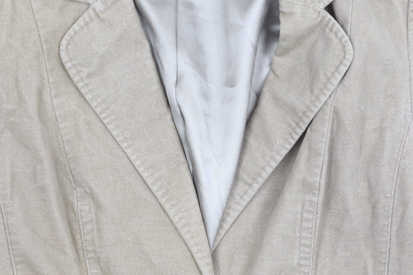 Next Women’s Beige Cotton Blazer UK 8 Tailored Jacket Workwear