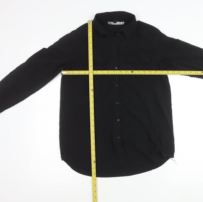 French Connection Womens Black Size 8 Button-Up Long Sleeve Shirt