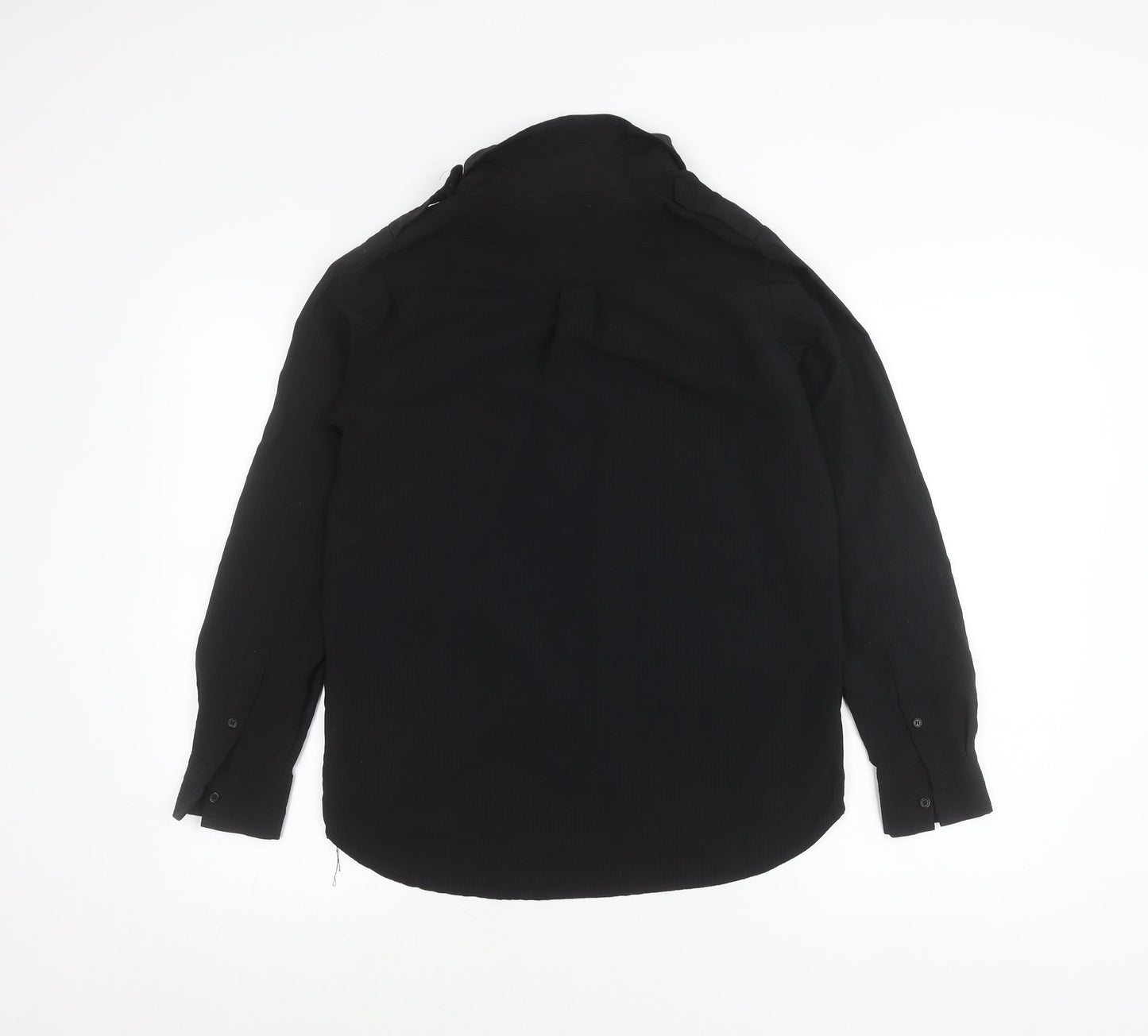 French Connection Womens Black Size 8 Button-Up Long Sleeve Shirt