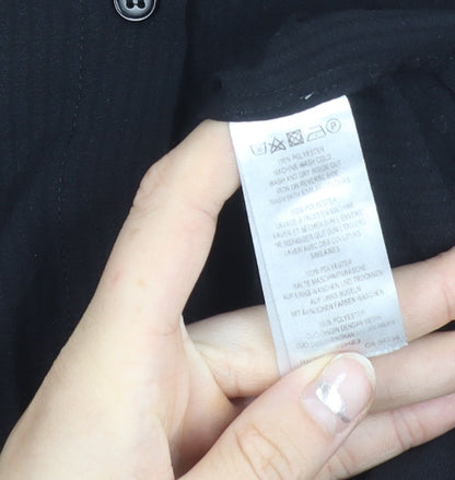 French Connection Womens Black Size 8 Button-Up Long Sleeve Shirt