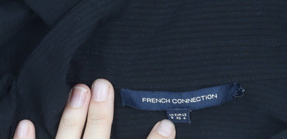 French Connection Womens Black Size 8 Button-Up Long Sleeve Shirt