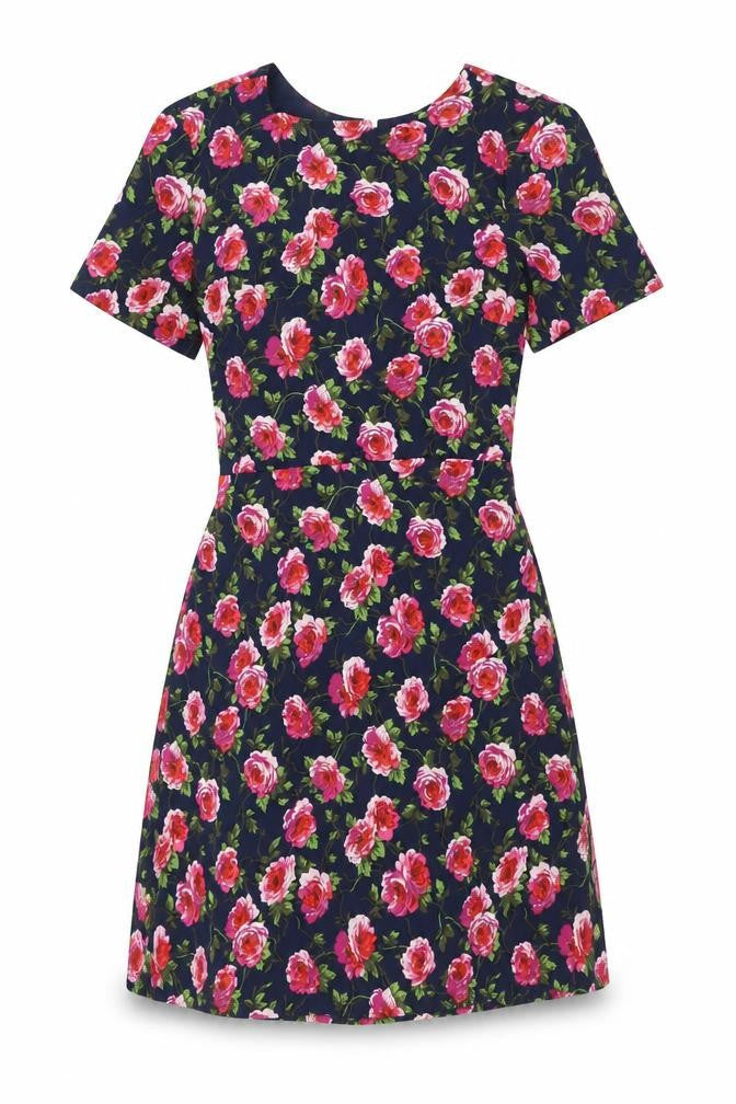 Warehouse Women’s Multicoloured Floral Fit & Flare Dress UK 8