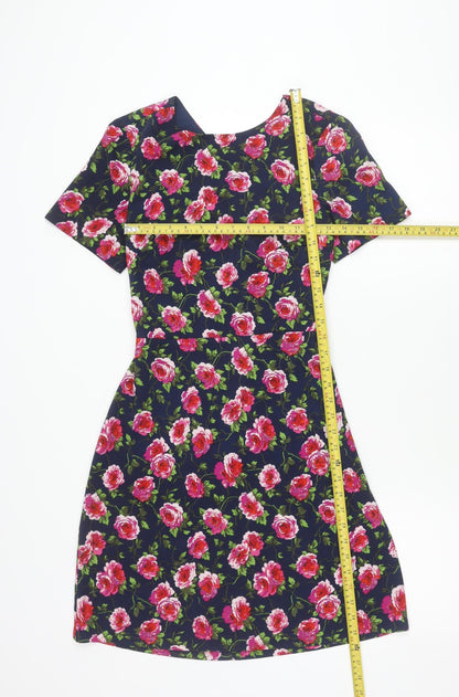 Warehouse Women’s Multicoloured Floral Fit & Flare Dress UK 8
