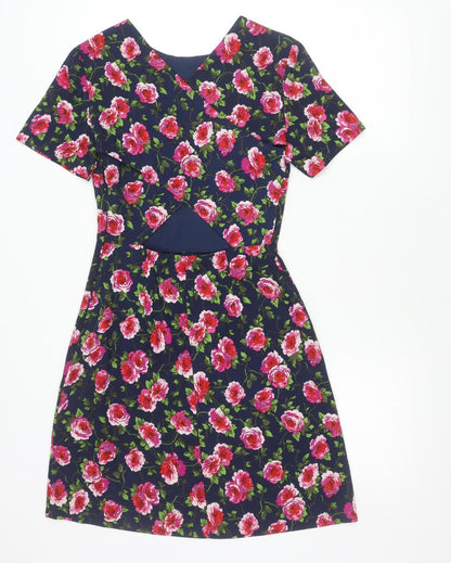 Warehouse Women’s Multicoloured Floral Fit & Flare Dress UK 8