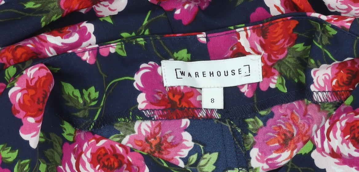 Warehouse Women’s Multicoloured Floral Fit & Flare Dress UK 8