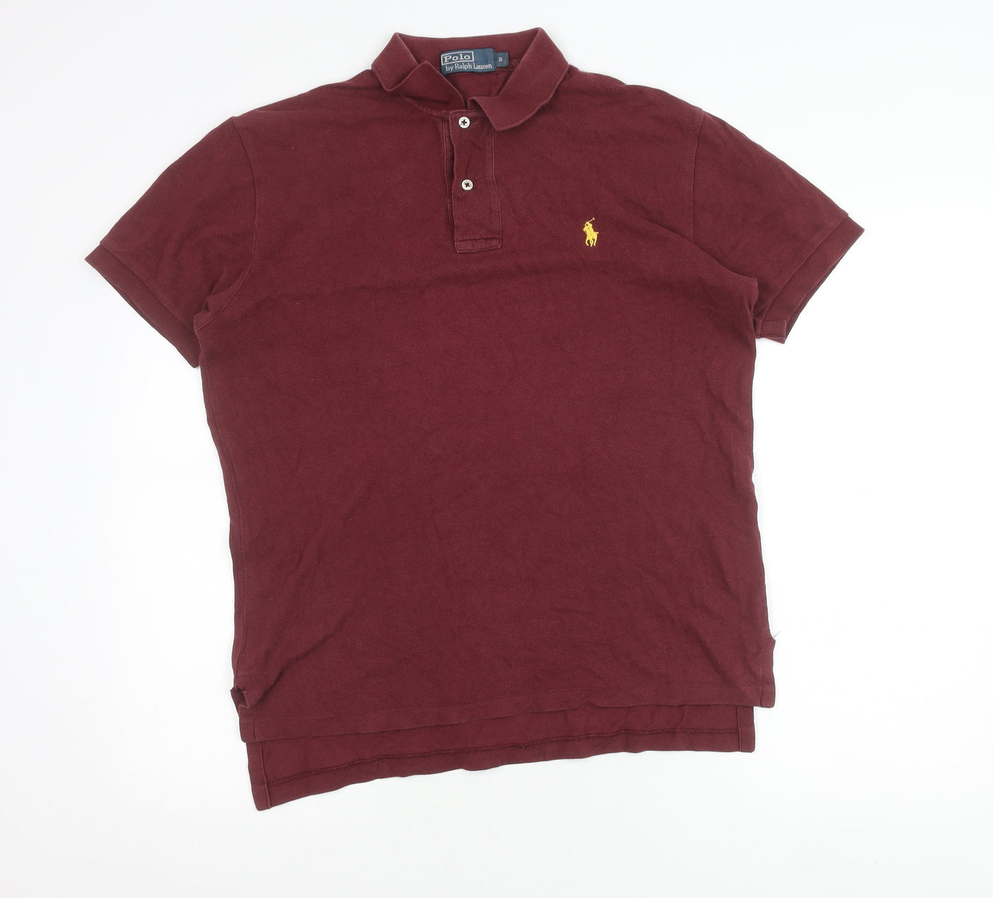 Ralph Lauren Men's Red Cotton Polo Shirt Size S Short Sleeve Classic