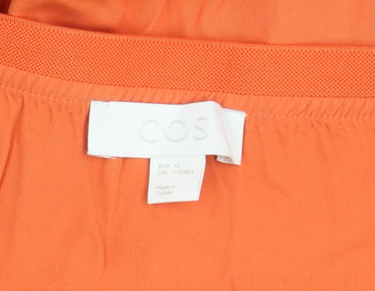 COS Womens Orange Long A-Line Viscose Skirt Size 14