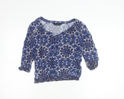 Womens UK Size 6 Dorothy Perkins Blue Tunic Blouse