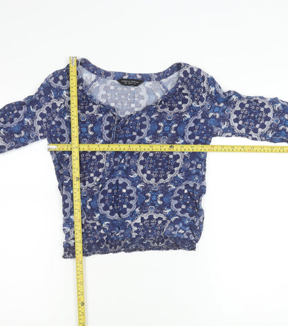 Womens UK Size 6 Dorothy Perkins Blue Tunic Blouse