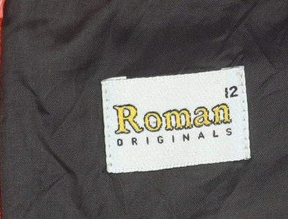 Roman Originals Women’s Orange Sheath Dress Size 12 Sleeveless