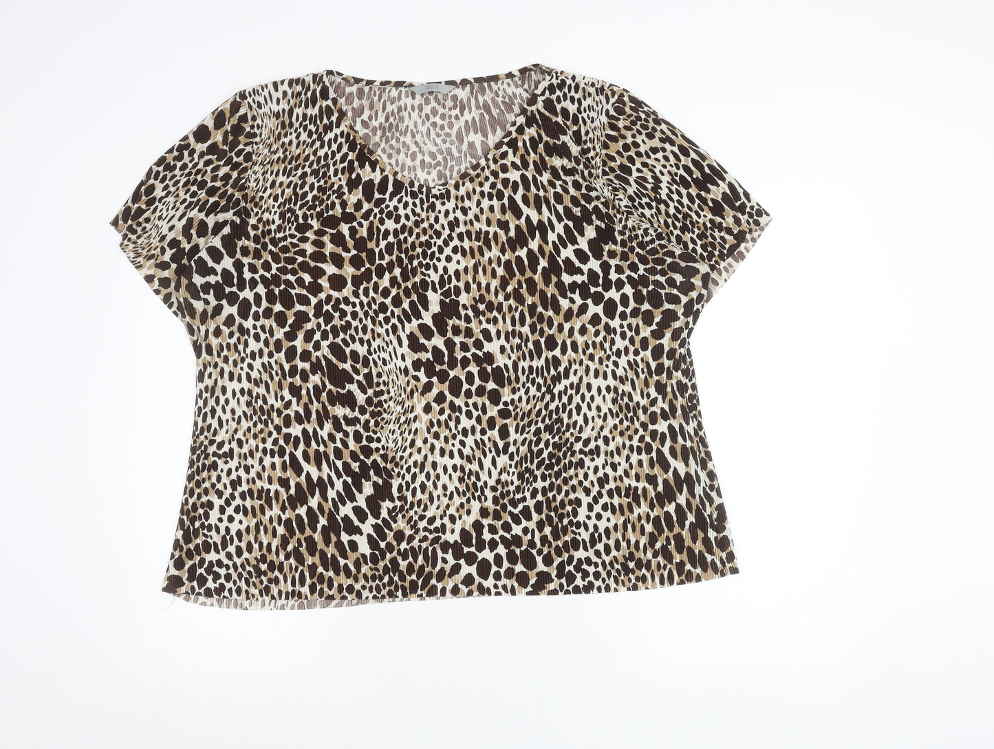 Womens UK Size 20 Marks and Spencer Brown Basic Blouse