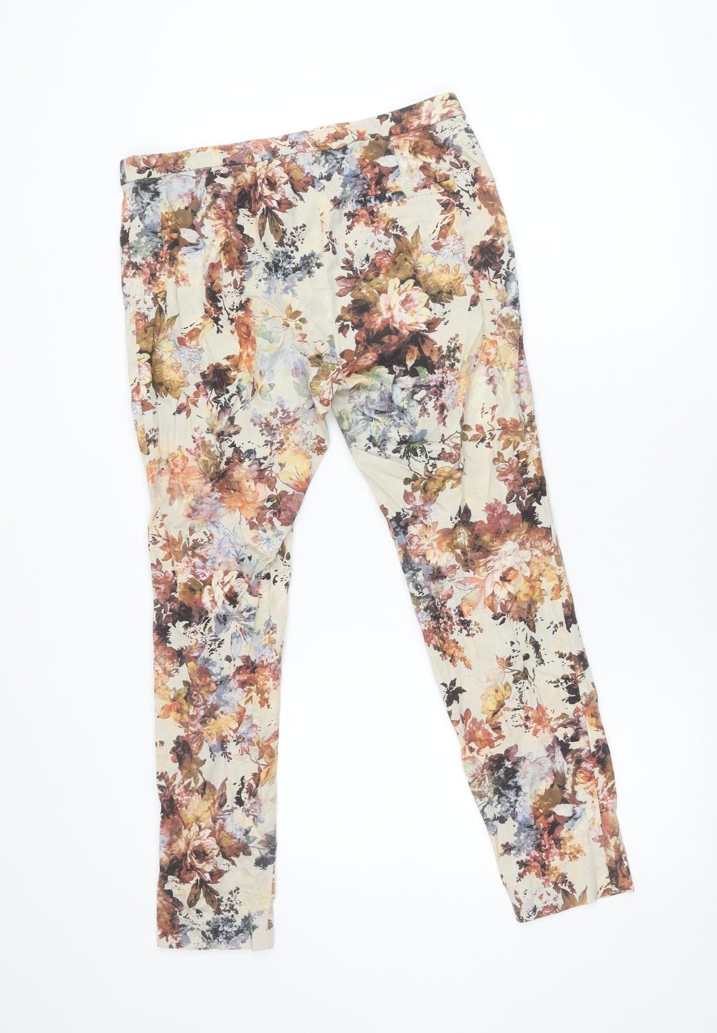 Womens UK Size 12 Zara Basic Slim Fit Leggings Multicoloured Trousers