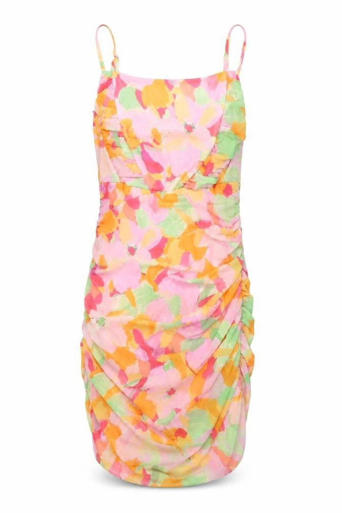 Stradivarius Women’s Multicoloured Floral Bubble Dress Size 8