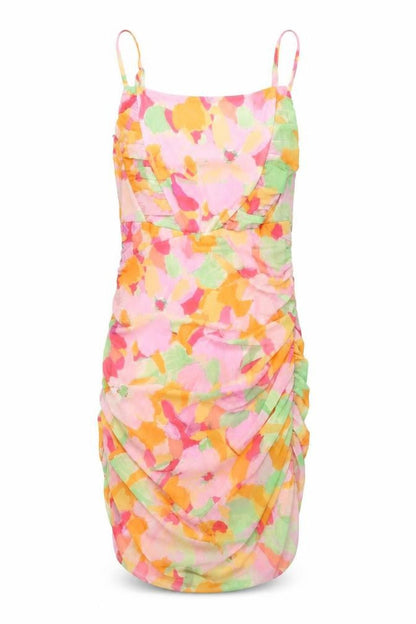 Stradivarius Women’s Multicoloured Floral Bubble Dress Size 8