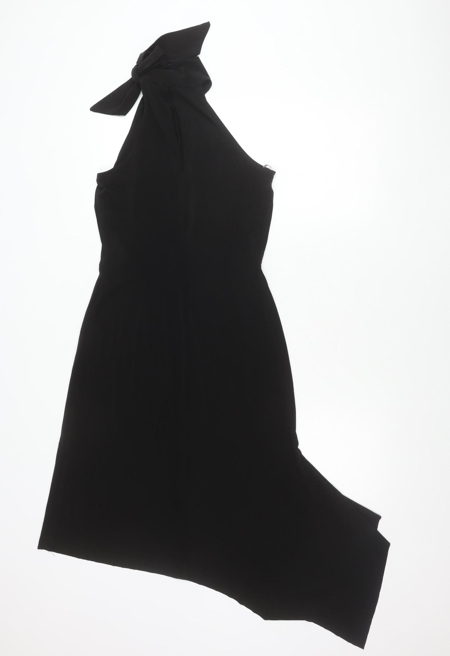 Oasis Womens Black Size 10 Sheath Dress Sleeveless Bow Formal