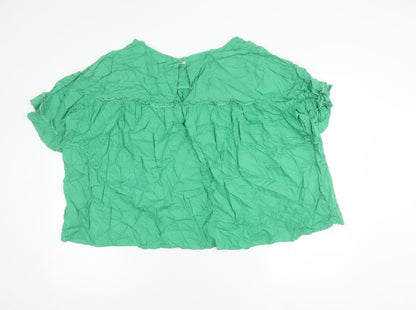 Womens UK Size 20 Marks and Spencer Green Tunic Blouse