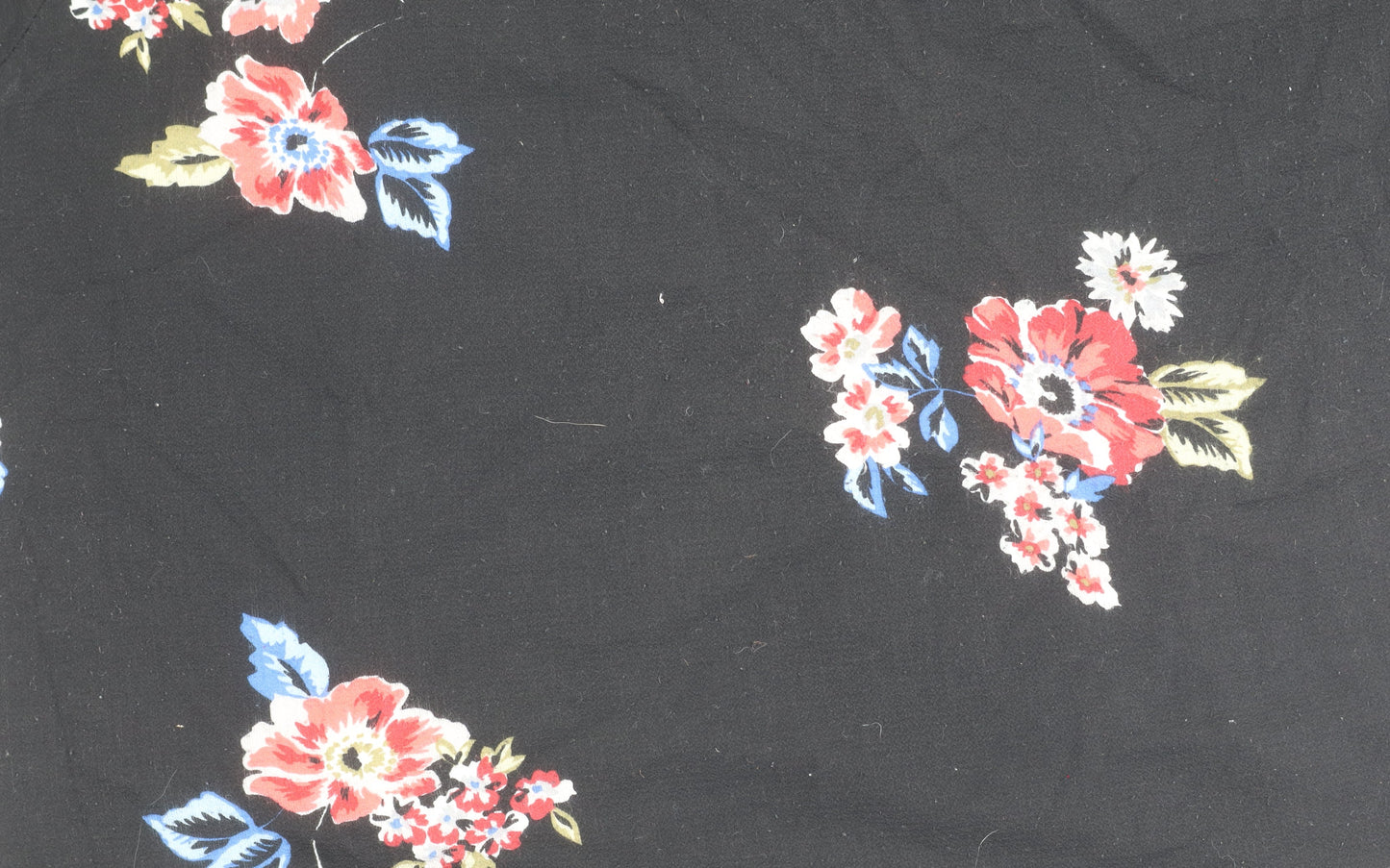 AX Paris Womens Black Floral Blouse Size 12 Long Sleeve Tunic