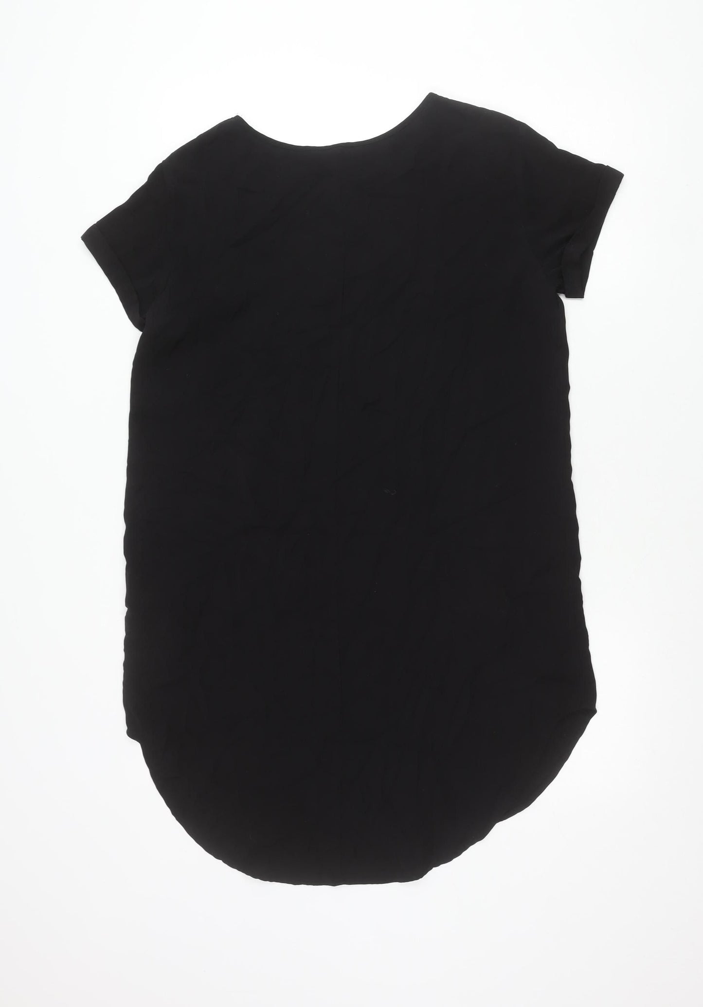 Womens UK Size 12 H&M Divided Black Basic T-Shirt