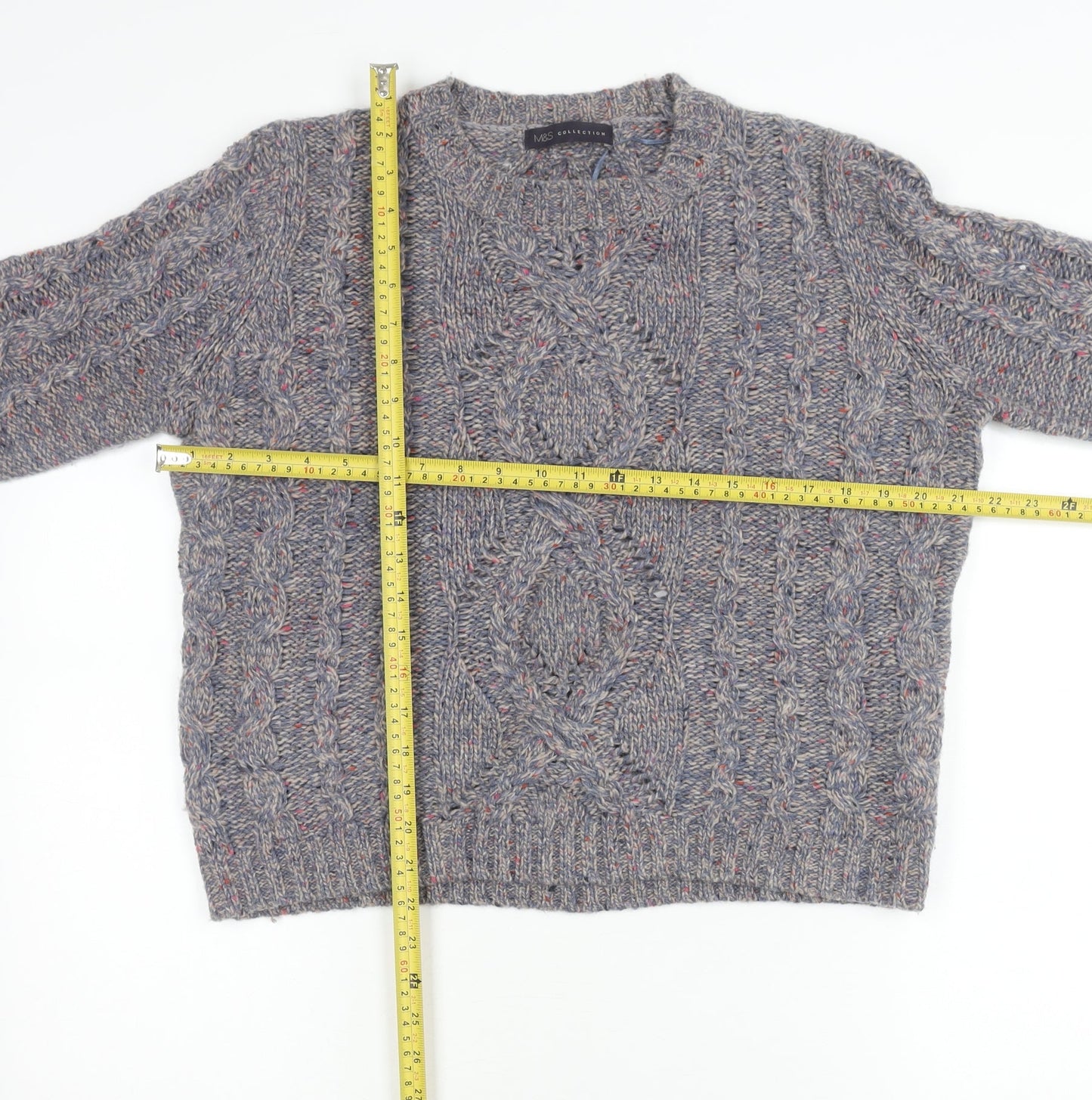 Womens UK Size 14 Marks and Spencer Purple Pullover Jumper
