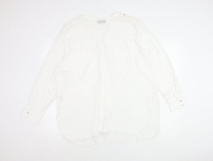 Womens UK Size XL Wallis White Tunic Button-Up