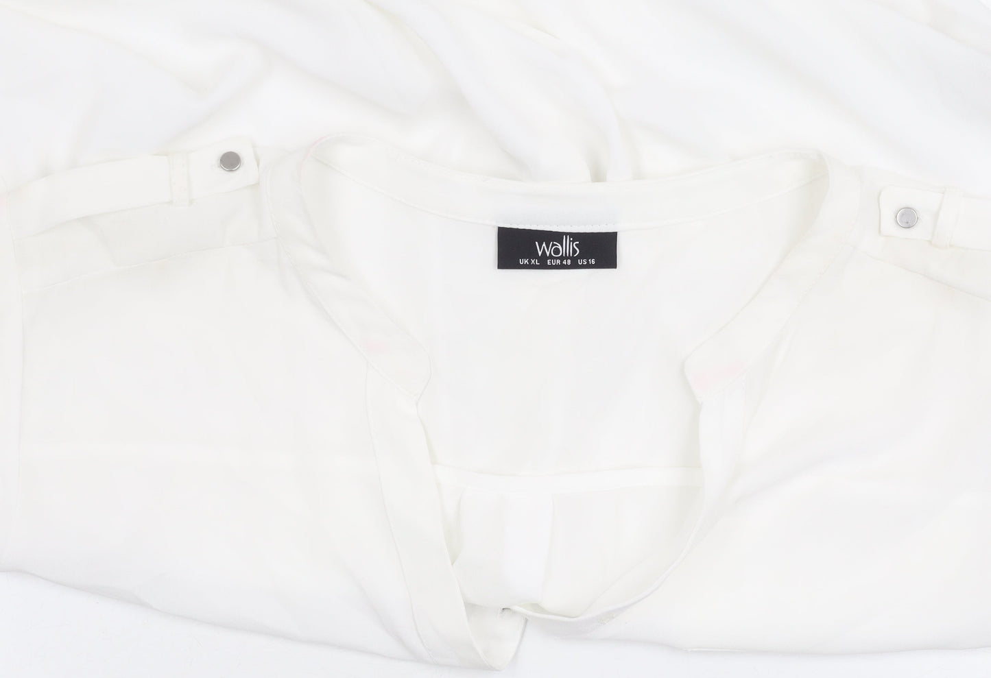 Womens UK Size XL Wallis White Tunic Button-Up