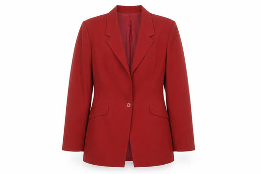 Women’s Red Polyester Lined Blazer Jacket UK 14 Workwear