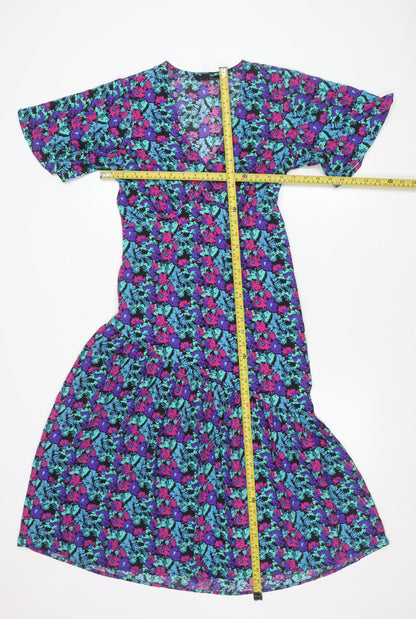 New Look Womens Multicoloured Floral A-Line Dress Size 8