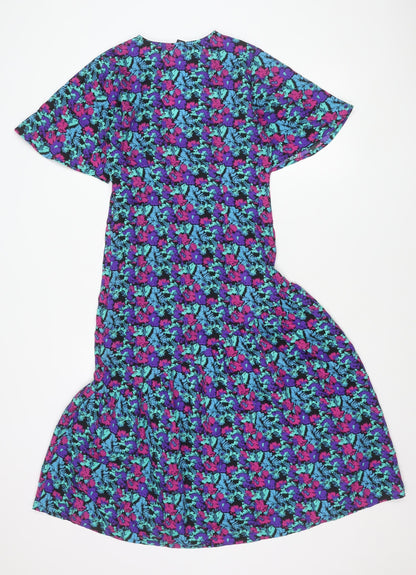 New Look Womens Multicoloured Floral A-Line Dress Size 8