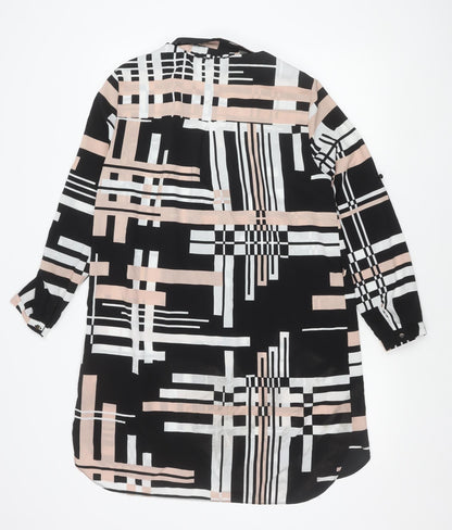 Lipsy Women’s Multicoloured Shirt Dress UK 14 Long Sleeve Workwear