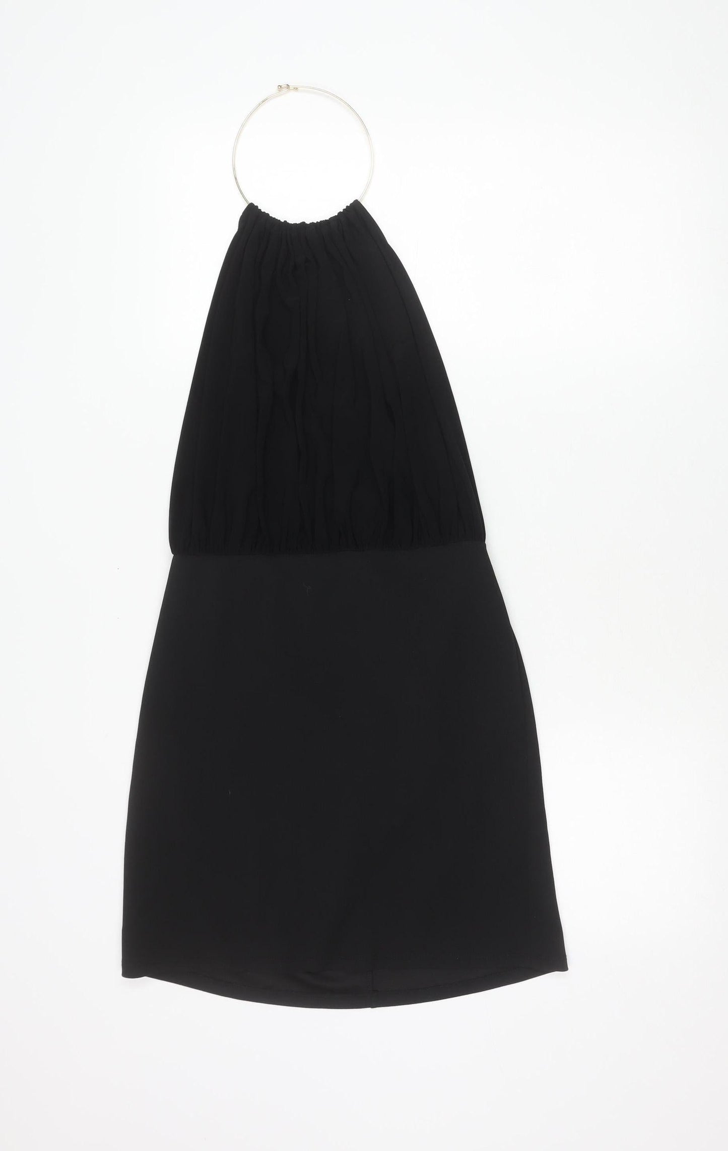New Look Women's Black Size 14 Halter Bodycon Dress Party Cocktail