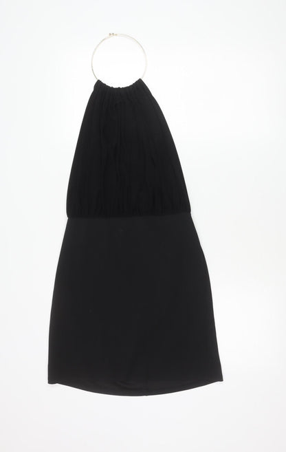 New Look Women's Black Size 14 Halter Bodycon Dress Party Cocktail