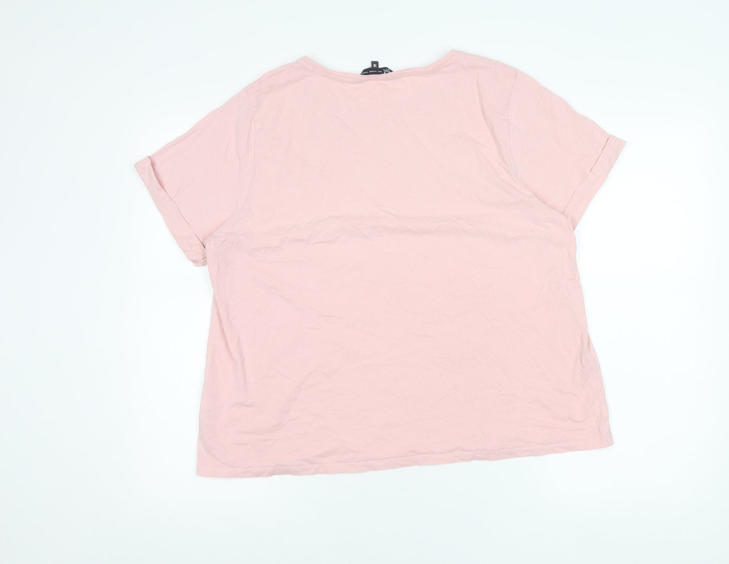 Womens UK Size 18 Crew Clothing Company Pink Basic T-Shirt