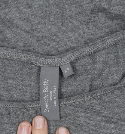 Sweaty Betty Women’s Grey XS Pullover Sweatshirt Modal Cotton Blend
