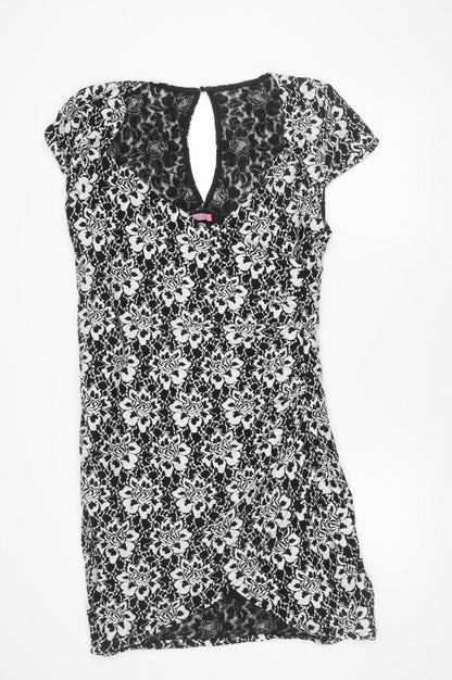 Joe Browns Womens Black Lace Bodycon Dress Size 18 V-Neck Party