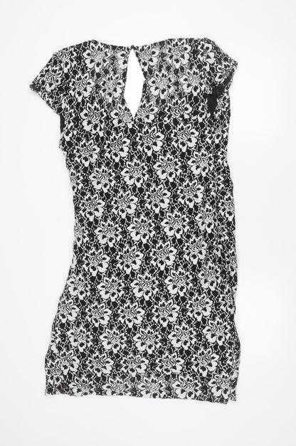 Joe Browns Womens Black Lace Bodycon Dress Size 18 V-Neck Party