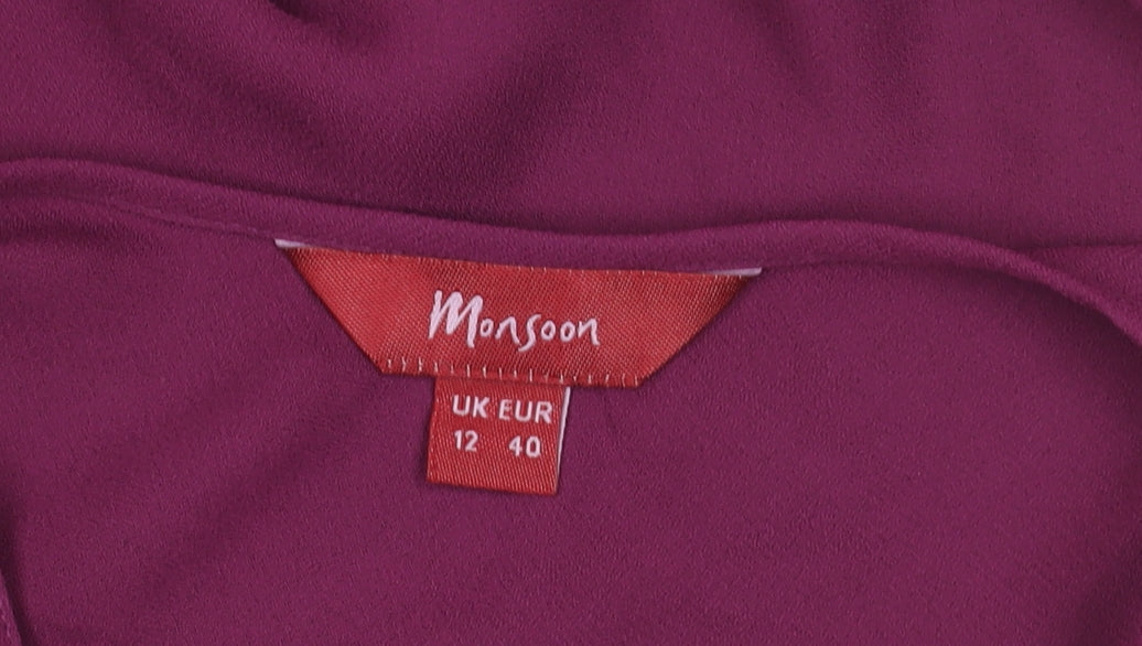 Monsoon Women’s Purple Asymmetric Slip Dress Size 12