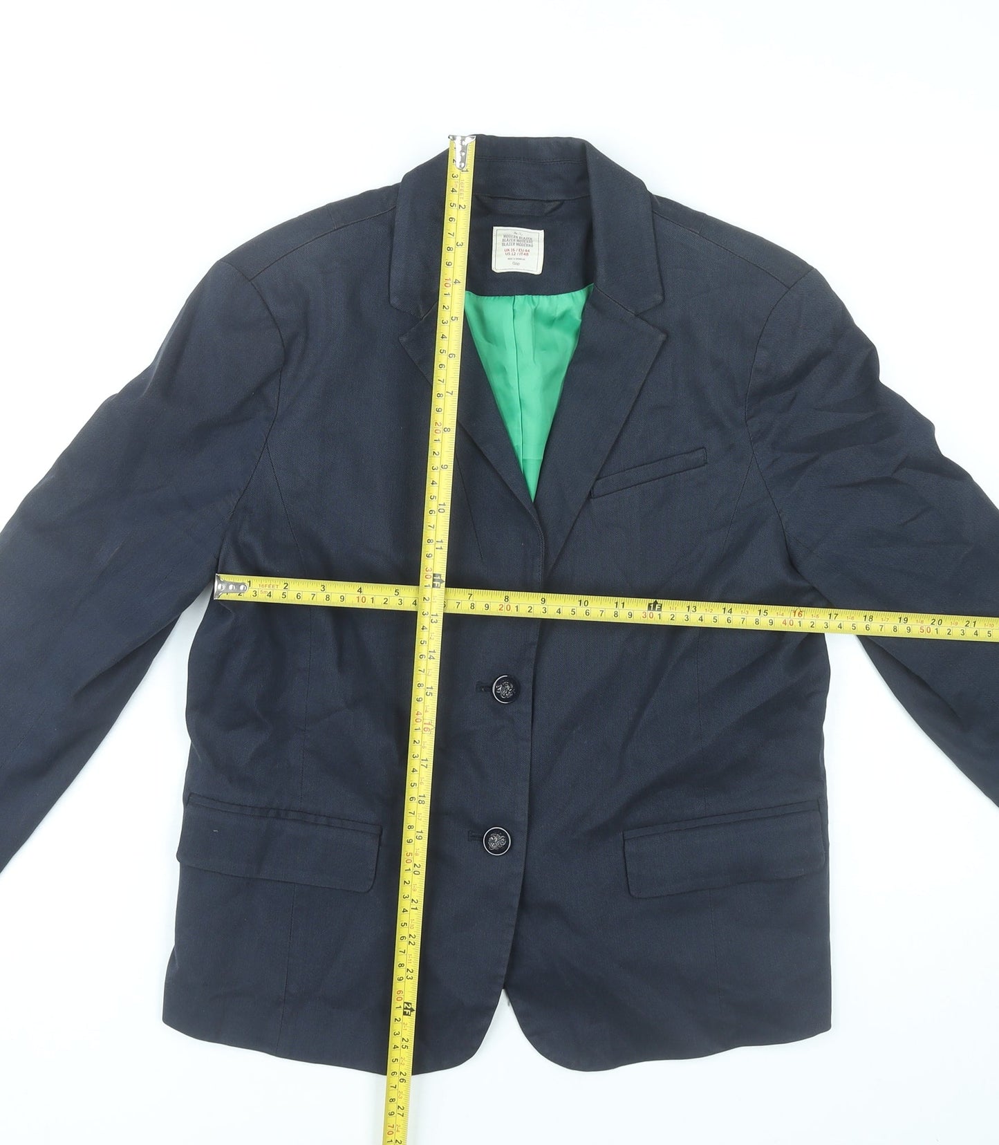 Gap Womens Blue Blazer UK 16 Modern Tailored Workwear Jacket