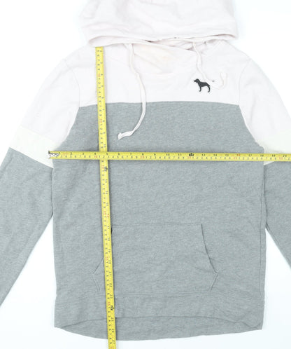 Victoria's Secret PINK Women's Grey White Sequin Logo Hoodie XS