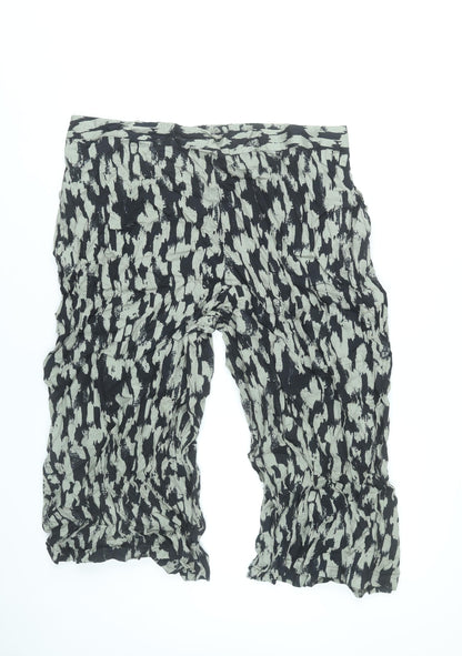 Simply Be Womens Plus Size 20 Black Grey Wide-Leg Trousers