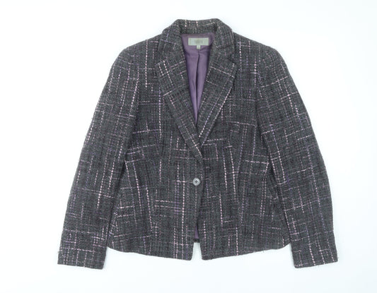 Marks & Spencer Womens Multicoloured Wool Tweed Blazer UK 12