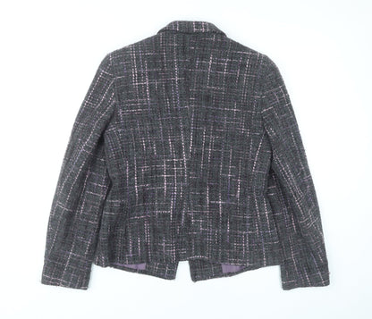 Marks & Spencer Womens Multicoloured Wool Tweed Blazer UK 12
