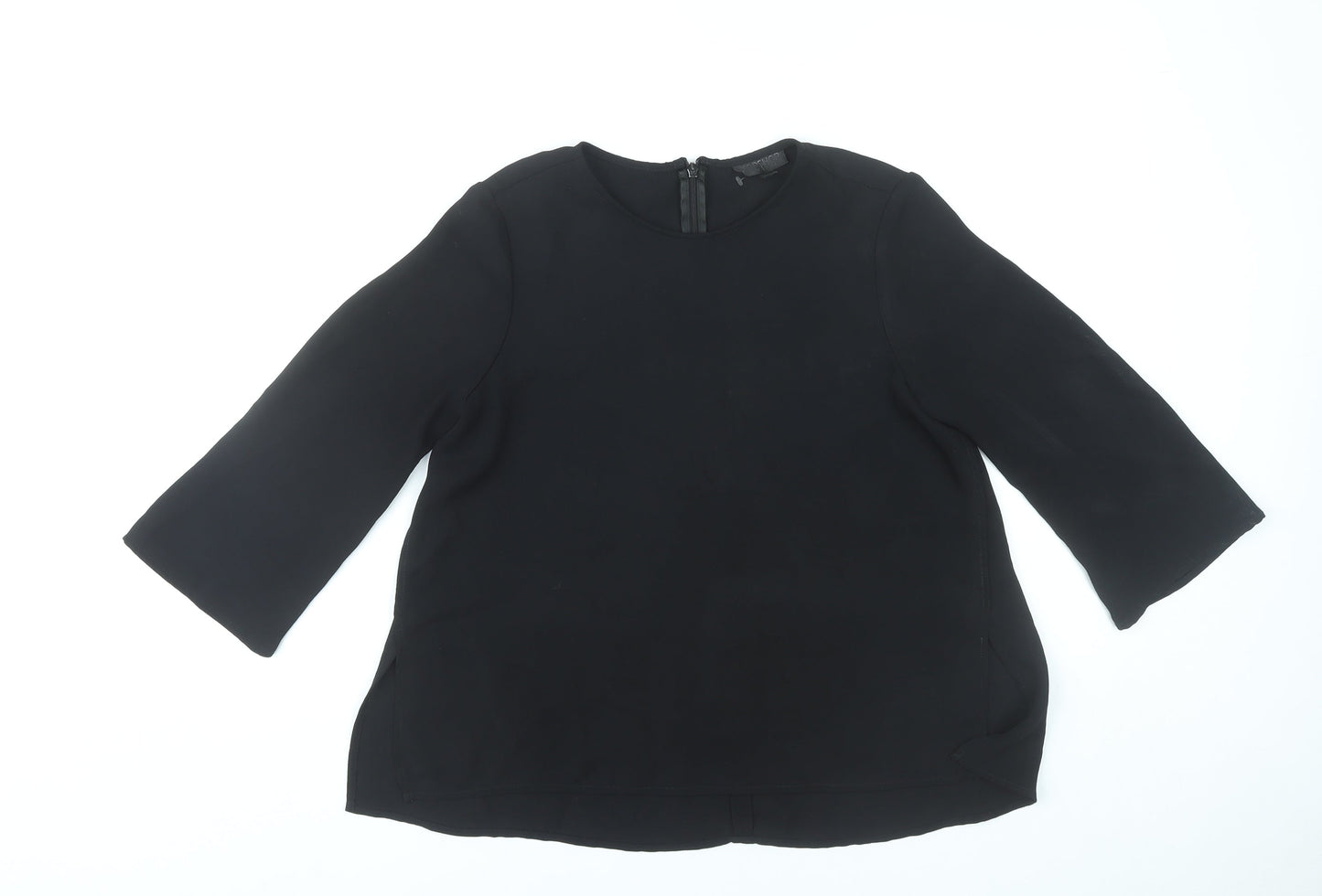Womens UK Size 6 Topshop Black Basic Blouse
