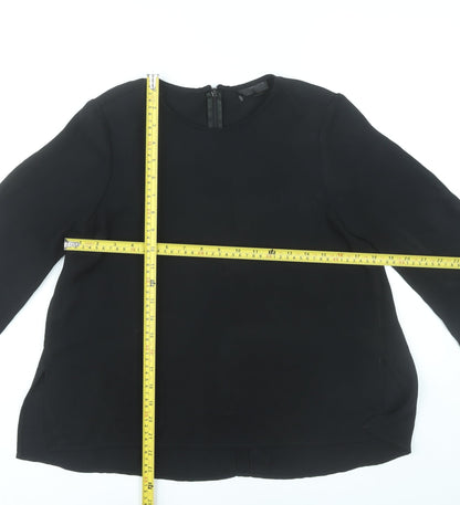 Womens UK Size 6 Topshop Black Basic Blouse