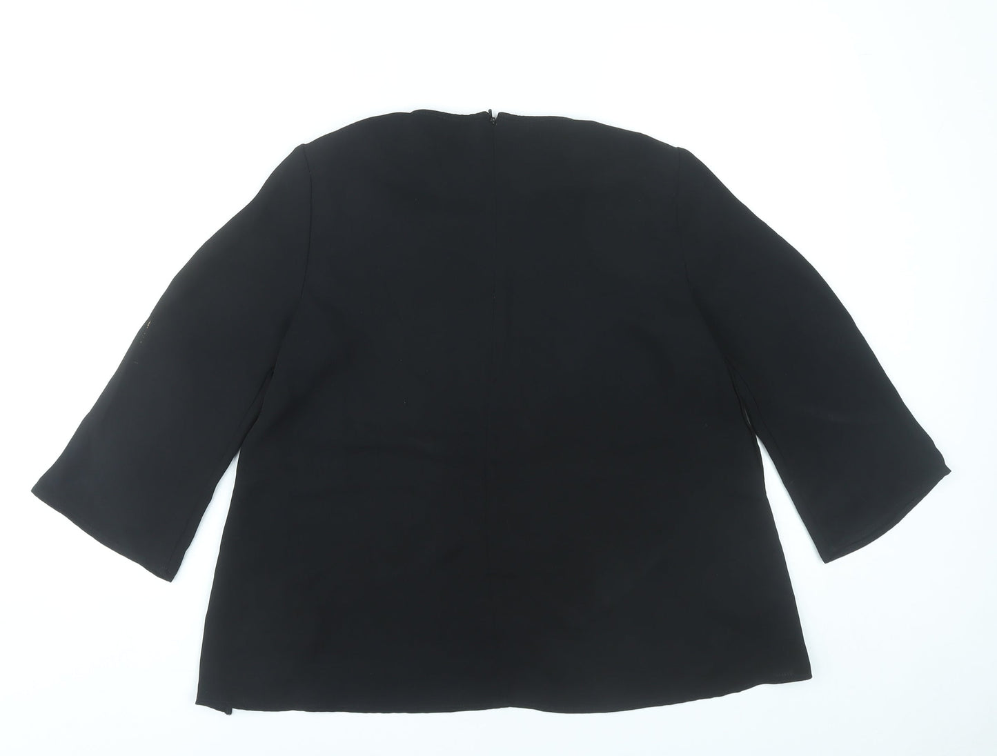 Womens UK Size 6 Topshop Black Basic Blouse