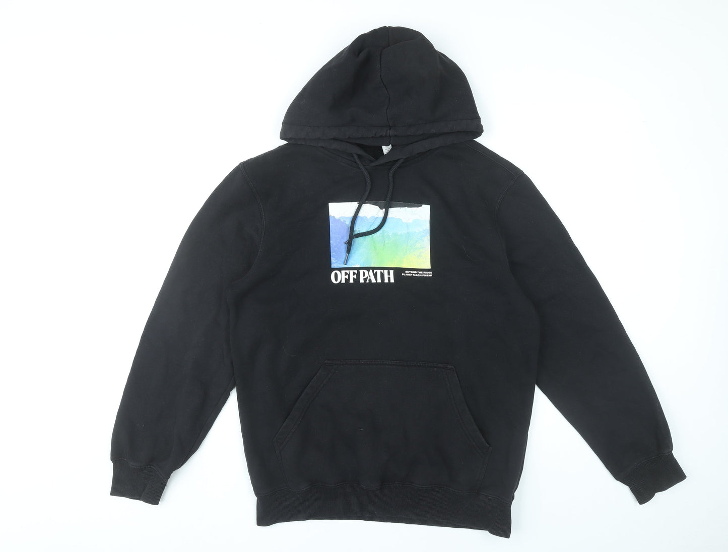 Mens UK Size M H&M Black Pullover Hoodie